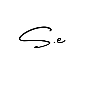 You should practise on your own different ways (AmerikaSignatureDemo-Regular) to write your name (S.e) in signature. don't let someone else do it for you. S.e signature style 3 images and pictures png