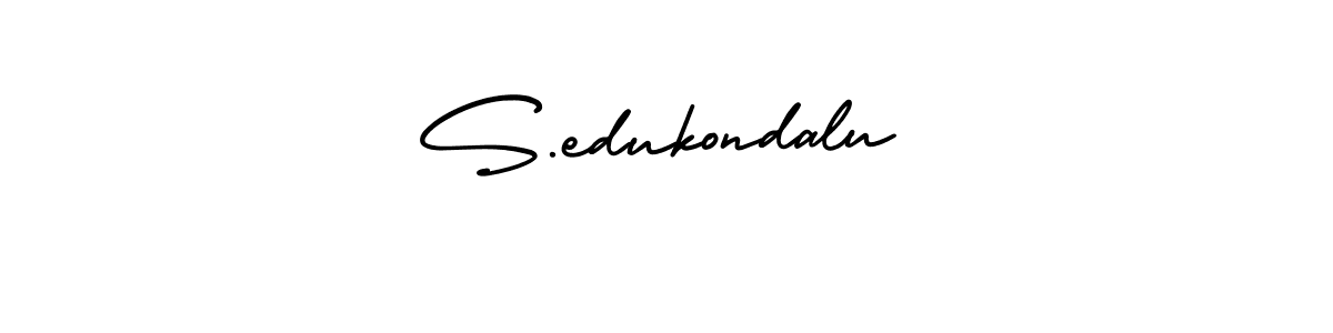 This is the best signature style for the S.edukondalu name. Also you like these signature font (AmerikaSignatureDemo-Regular). Mix name signature. S.edukondalu signature style 3 images and pictures png