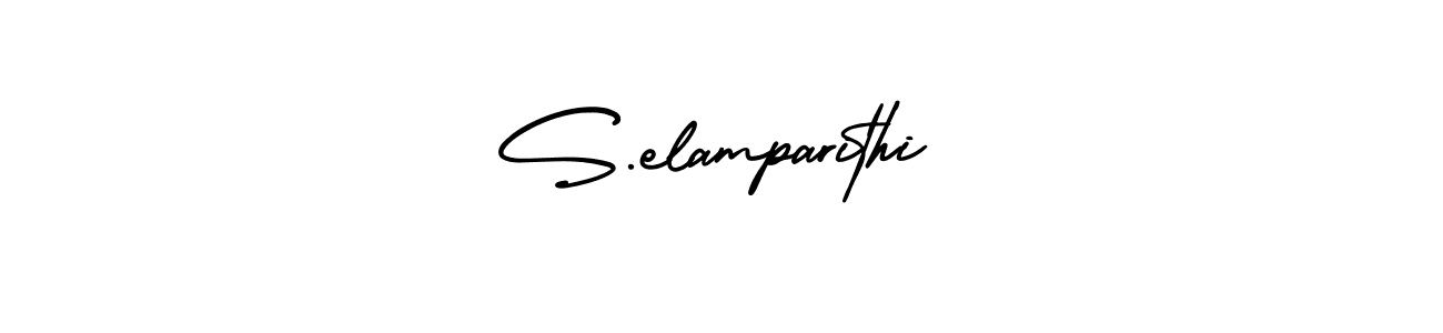 This is the best signature style for the S.elamparithi name. Also you like these signature font (AmerikaSignatureDemo-Regular). Mix name signature. S.elamparithi signature style 3 images and pictures png