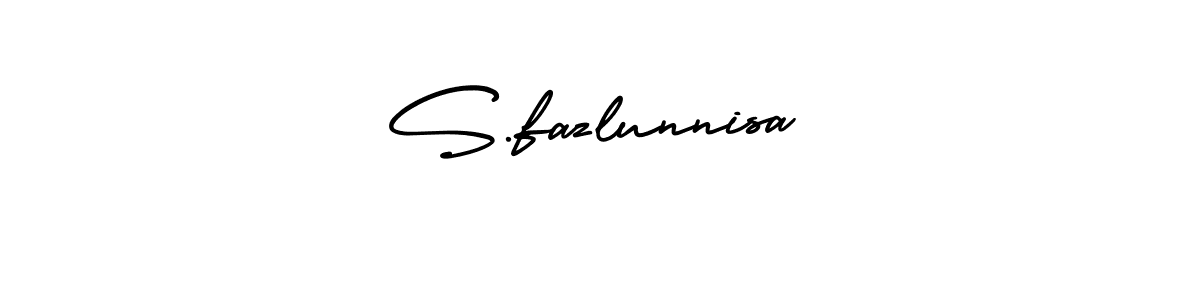 How to Draw S.fazlunnisa signature style? AmerikaSignatureDemo-Regular is a latest design signature styles for name S.fazlunnisa. S.fazlunnisa signature style 3 images and pictures png