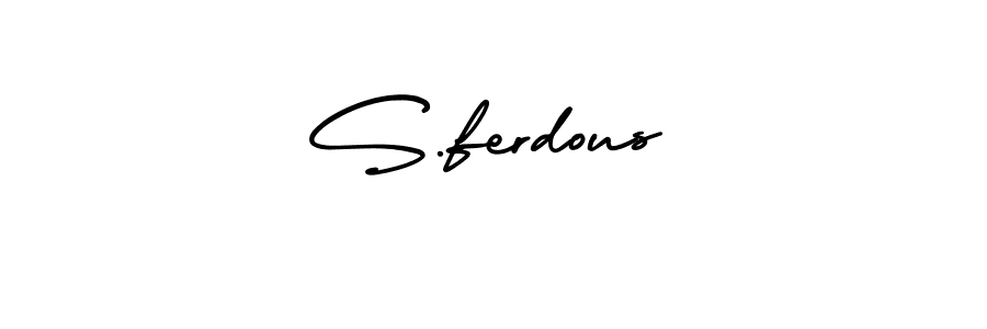 How to Draw S.ferdous signature style? AmerikaSignatureDemo-Regular is a latest design signature styles for name S.ferdous. S.ferdous signature style 3 images and pictures png