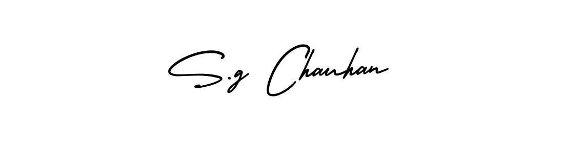 The best way (AmerikaSignatureDemo-Regular) to make a short signature is to pick only two or three words in your name. The name S.g Chauhan include a total of six letters. For converting this name. S.g Chauhan signature style 3 images and pictures png