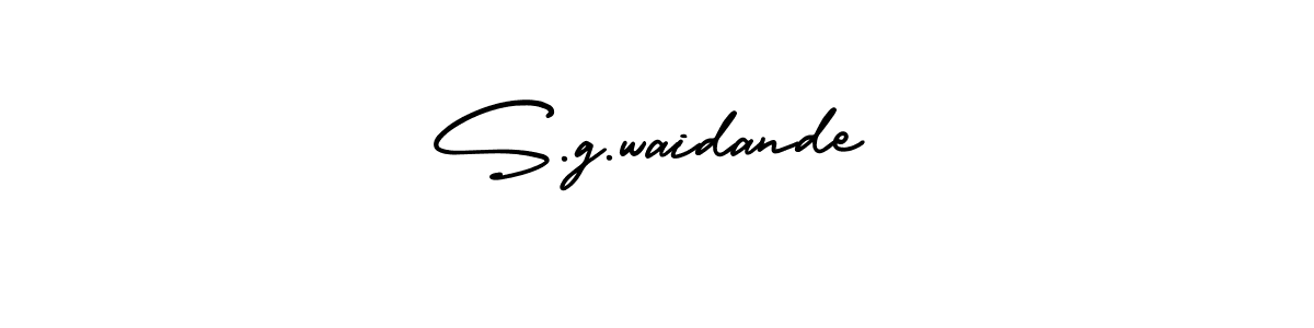 Design your own signature with our free online signature maker. With this signature software, you can create a handwritten (AmerikaSignatureDemo-Regular) signature for name S.g.waidande. S.g.waidande signature style 3 images and pictures png