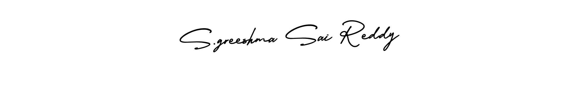It looks lik you need a new signature style for name S.greeshma Sai Reddy. Design unique handwritten (AmerikaSignatureDemo-Regular) signature with our free signature maker in just a few clicks. S.greeshma Sai Reddy signature style 3 images and pictures png