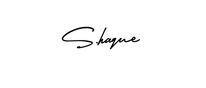 Design your own signature with our free online signature maker. With this signature software, you can create a handwritten (AmerikaSignatureDemo-Regular) signature for name S.haque. S.haque signature style 3 images and pictures png