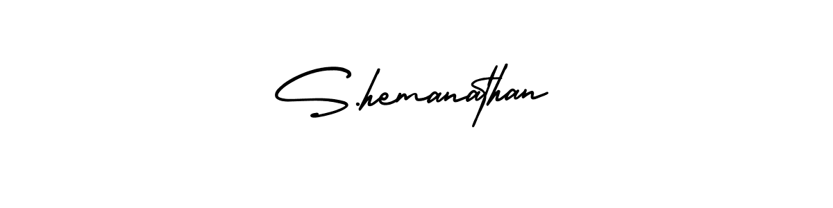 AmerikaSignatureDemo-Regular is a professional signature style that is perfect for those who want to add a touch of class to their signature. It is also a great choice for those who want to make their signature more unique. Get S.hemanathan name to fancy signature for free. S.hemanathan signature style 3 images and pictures png