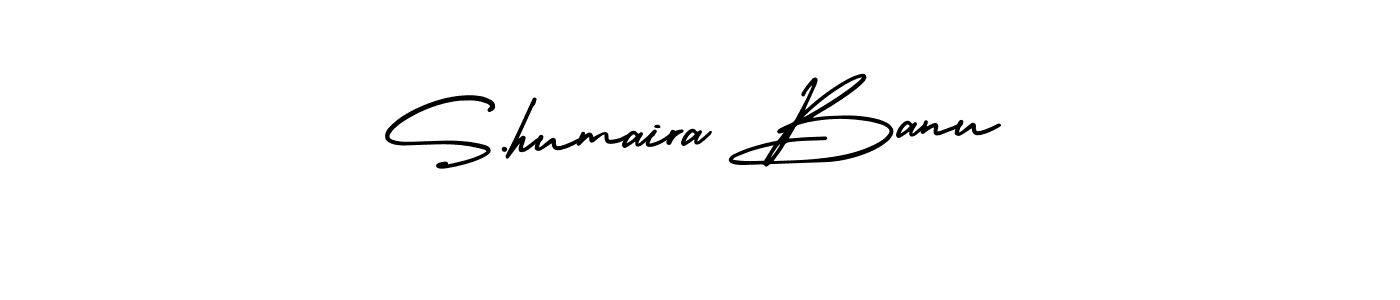 Create a beautiful signature design for name S.humaira Banu. With this signature (AmerikaSignatureDemo-Regular) fonts, you can make a handwritten signature for free. S.humaira Banu signature style 3 images and pictures png