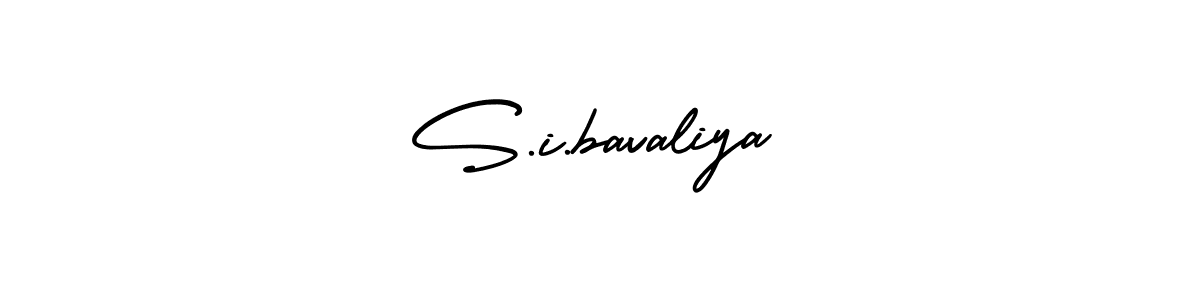 How to make S.i.bavaliya name signature. Use AmerikaSignatureDemo-Regular style for creating short signs online. This is the latest handwritten sign. S.i.bavaliya signature style 3 images and pictures png