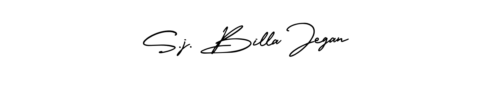 Similarly AmerikaSignatureDemo-Regular is the best handwritten signature design. Signature creator online .You can use it as an online autograph creator for name S.j. Billa Jegan. S.j. Billa Jegan signature style 3 images and pictures png