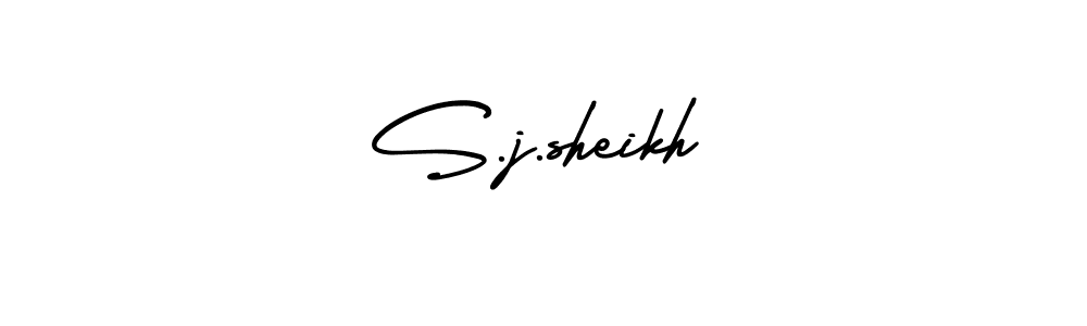 Create a beautiful signature design for name S.j.sheikh. With this signature (AmerikaSignatureDemo-Regular) fonts, you can make a handwritten signature for free. S.j.sheikh signature style 3 images and pictures png