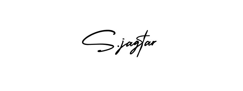 Design your own signature with our free online signature maker. With this signature software, you can create a handwritten (AmerikaSignatureDemo-Regular) signature for name S.jagtar. S.jagtar signature style 3 images and pictures png