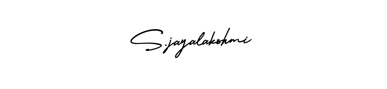 Make a beautiful signature design for name S.jayalakshmi. With this signature (AmerikaSignatureDemo-Regular) style, you can create a handwritten signature for free. S.jayalakshmi signature style 3 images and pictures png