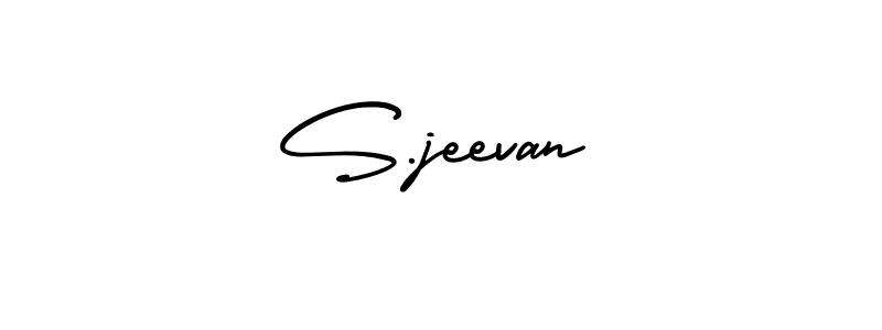 How to make S.jeevan name signature. Use AmerikaSignatureDemo-Regular style for creating short signs online. This is the latest handwritten sign. S.jeevan signature style 3 images and pictures png