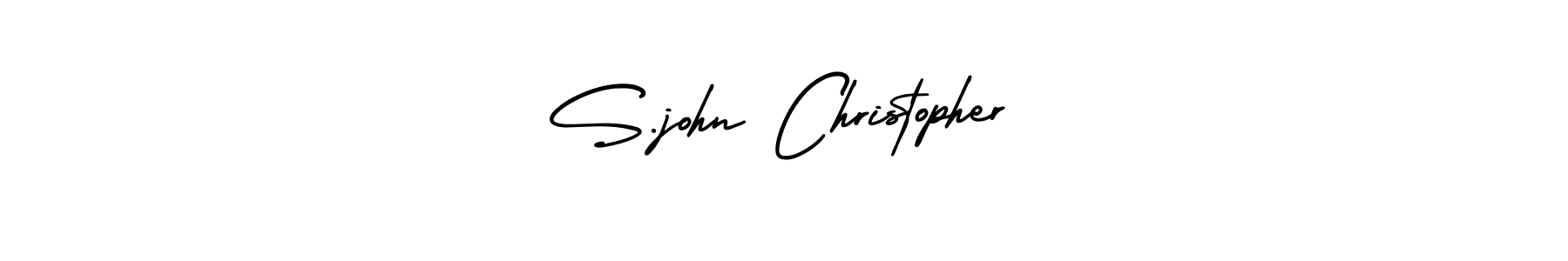 Create a beautiful signature design for name S.john Christopher. With this signature (AmerikaSignatureDemo-Regular) fonts, you can make a handwritten signature for free. S.john Christopher signature style 3 images and pictures png