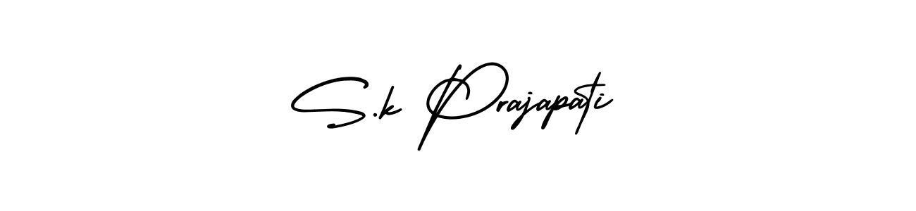 You should practise on your own different ways (AmerikaSignatureDemo-Regular) to write your name (S.k Prajapati) in signature. don't let someone else do it for you. S.k Prajapati signature style 3 images and pictures png