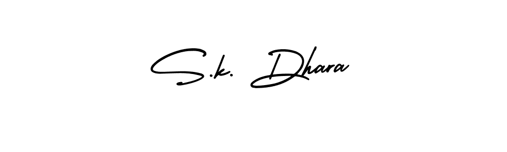 S.k. Dhara stylish signature style. Best Handwritten Sign (AmerikaSignatureDemo-Regular) for my name. Handwritten Signature Collection Ideas for my name S.k. Dhara. S.k. Dhara signature style 3 images and pictures png