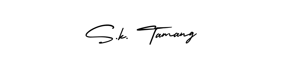 if you are searching for the best signature style for your name S.k. Tamang. so please give up your signature search. here we have designed multiple signature styles  using AmerikaSignatureDemo-Regular. S.k. Tamang signature style 3 images and pictures png