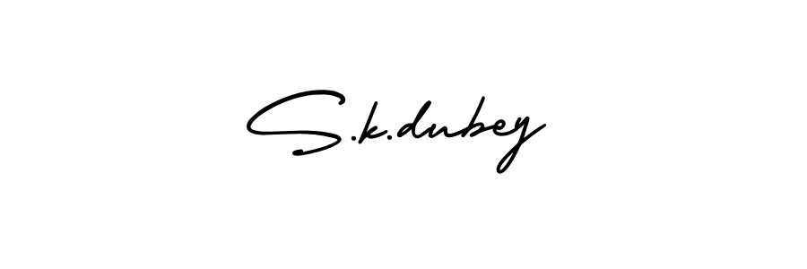 S.k.dubey stylish signature style. Best Handwritten Sign (AmerikaSignatureDemo-Regular) for my name. Handwritten Signature Collection Ideas for my name S.k.dubey. S.k.dubey signature style 3 images and pictures png