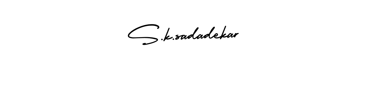 Create a beautiful signature design for name S.k.sadadekar. With this signature (AmerikaSignatureDemo-Regular) fonts, you can make a handwritten signature for free. S.k.sadadekar signature style 3 images and pictures png