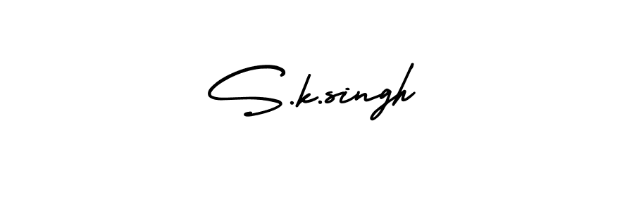 Create a beautiful signature design for name S.k.singh. With this signature (AmerikaSignatureDemo-Regular) fonts, you can make a handwritten signature for free. S.k.singh signature style 3 images and pictures png