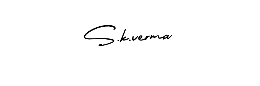 S.k.verma stylish signature style. Best Handwritten Sign (AmerikaSignatureDemo-Regular) for my name. Handwritten Signature Collection Ideas for my name S.k.verma. S.k.verma signature style 3 images and pictures png