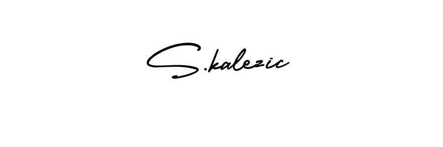 You should practise on your own different ways (AmerikaSignatureDemo-Regular) to write your name (S.kalezic) in signature. don't let someone else do it for you. S.kalezic signature style 3 images and pictures png