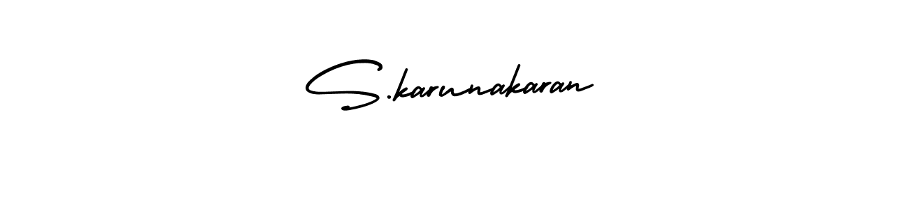 AmerikaSignatureDemo-Regular is a professional signature style that is perfect for those who want to add a touch of class to their signature. It is also a great choice for those who want to make their signature more unique. Get S.karunakaran name to fancy signature for free. S.karunakaran signature style 3 images and pictures png