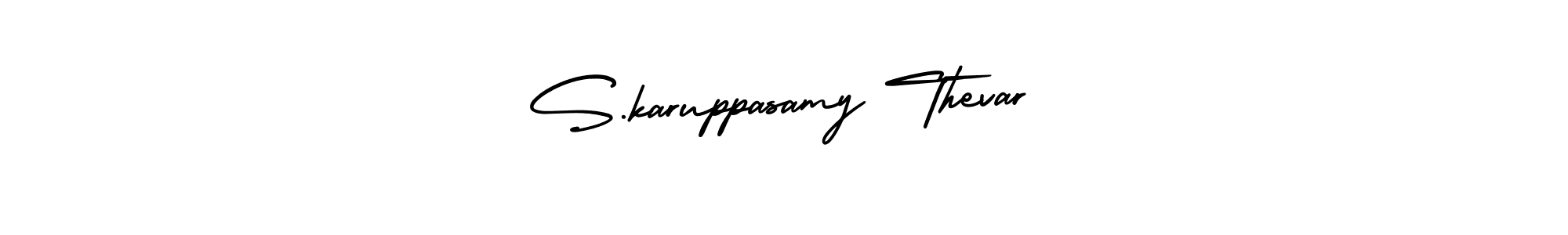 Create a beautiful signature design for name S.karuppasamy Thevar. With this signature (AmerikaSignatureDemo-Regular) fonts, you can make a handwritten signature for free. S.karuppasamy Thevar signature style 3 images and pictures png