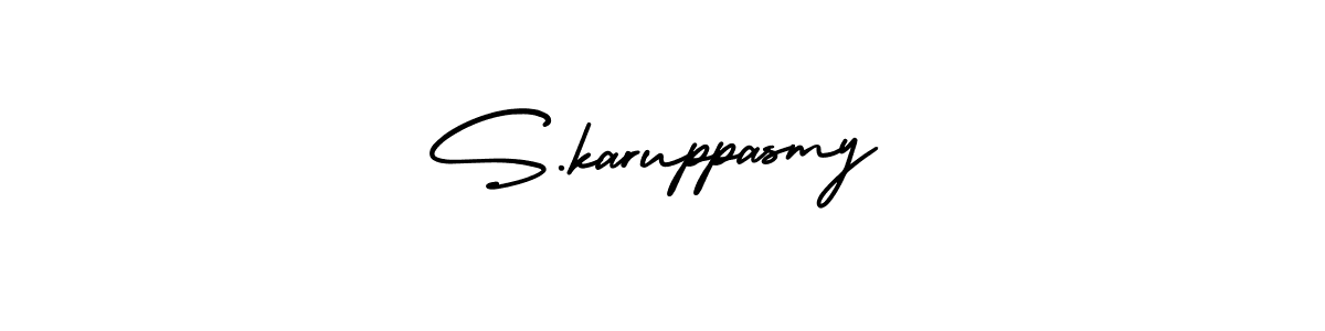 Create a beautiful signature design for name S.karuppasmy. With this signature (AmerikaSignatureDemo-Regular) fonts, you can make a handwritten signature for free. S.karuppasmy signature style 3 images and pictures png