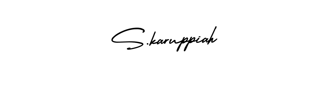 Also You can easily find your signature by using the search form. We will create S.karuppiah name handwritten signature images for you free of cost using AmerikaSignatureDemo-Regular sign style. S.karuppiah signature style 3 images and pictures png