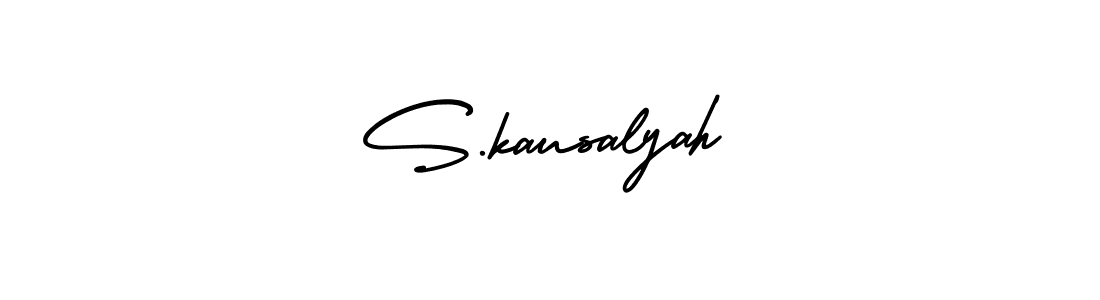 Also we have S.kausalyah name is the best signature style. Create professional handwritten signature collection using AmerikaSignatureDemo-Regular autograph style. S.kausalyah signature style 3 images and pictures png