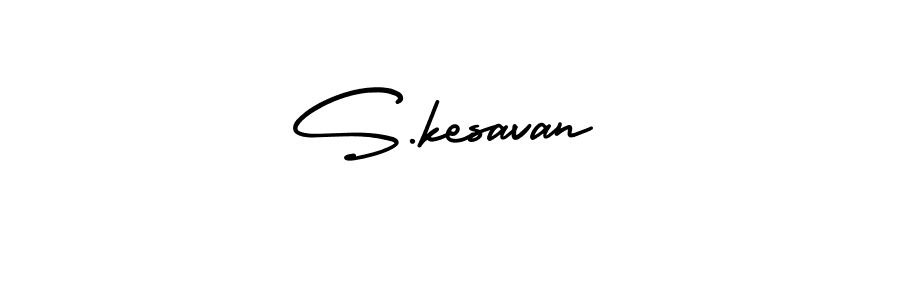 Use a signature maker to create a handwritten signature online. With this signature software, you can design (AmerikaSignatureDemo-Regular) your own signature for name S.kesavan. S.kesavan signature style 3 images and pictures png