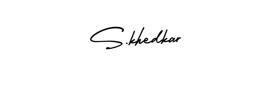 Also You can easily find your signature by using the search form. We will create S.khedkar name handwritten signature images for you free of cost using AmerikaSignatureDemo-Regular sign style. S.khedkar signature style 3 images and pictures png