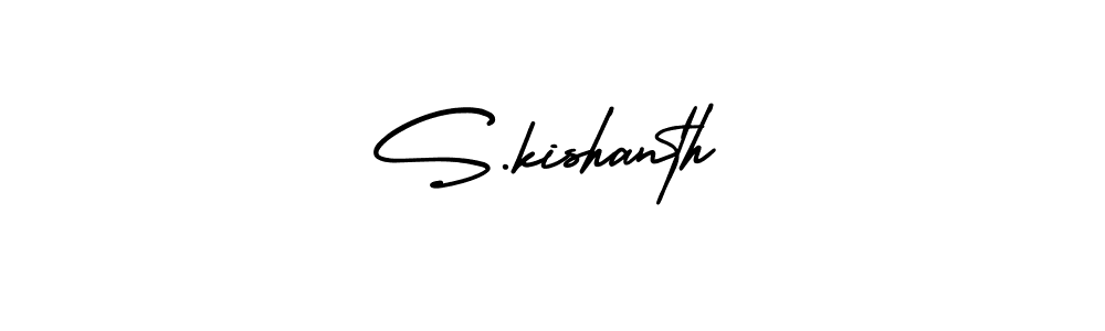 Similarly AmerikaSignatureDemo-Regular is the best handwritten signature design. Signature creator online .You can use it as an online autograph creator for name S.kishanth. S.kishanth signature style 3 images and pictures png