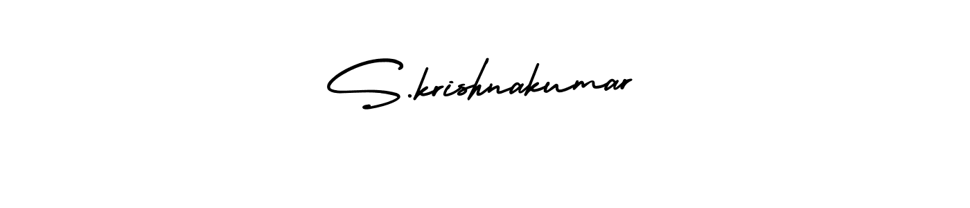 How to make S.krishnakumar name signature. Use AmerikaSignatureDemo-Regular style for creating short signs online. This is the latest handwritten sign. S.krishnakumar signature style 3 images and pictures png