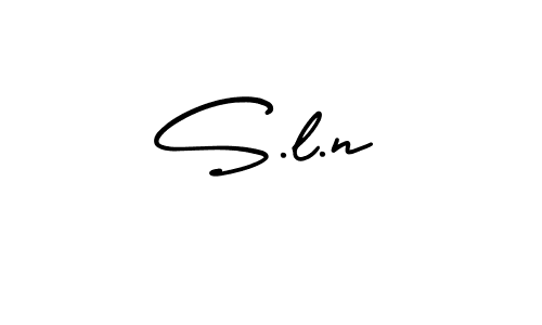 Also we have S.l.n name is the best signature style. Create professional handwritten signature collection using AmerikaSignatureDemo-Regular autograph style. S.l.n signature style 3 images and pictures png