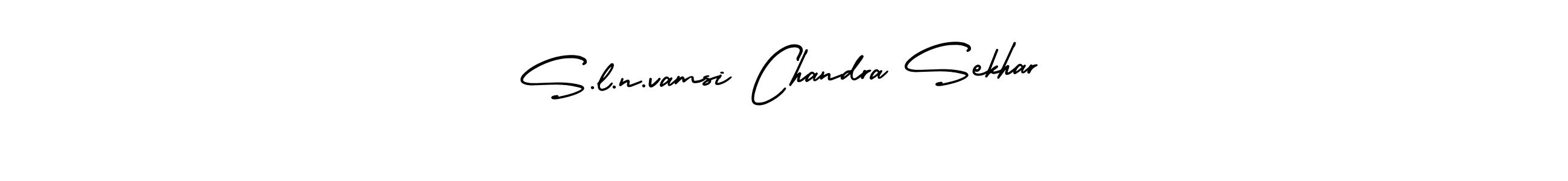 How to make S.l.n.vamsi Chandra Sekhar name signature. Use AmerikaSignatureDemo-Regular style for creating short signs online. This is the latest handwritten sign. S.l.n.vamsi Chandra Sekhar signature style 3 images and pictures png