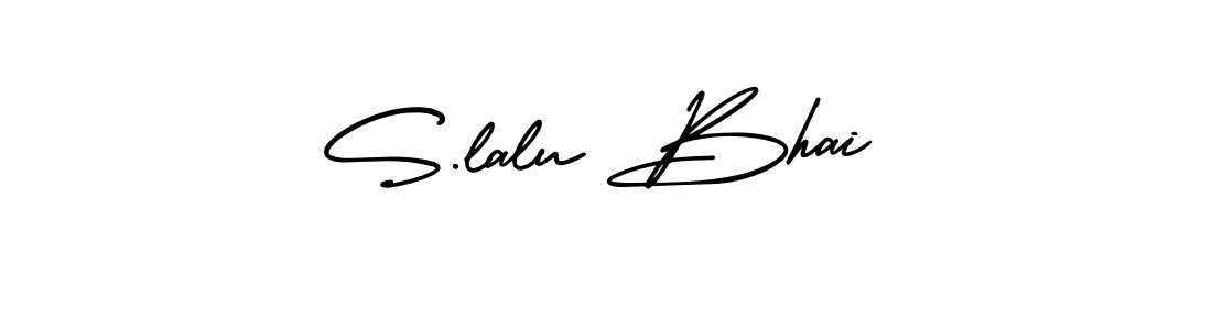 Create a beautiful signature design for name S.lalu Bhai. With this signature (AmerikaSignatureDemo-Regular) fonts, you can make a handwritten signature for free. S.lalu Bhai signature style 3 images and pictures png
