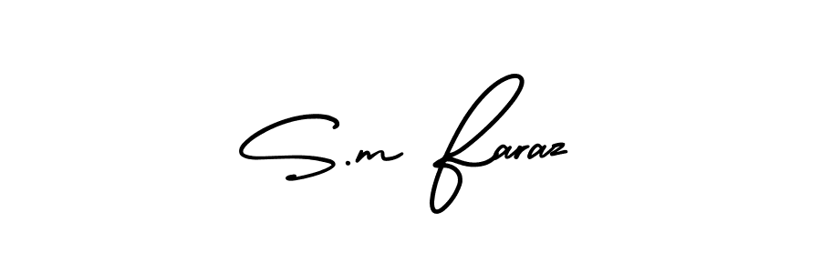 Make a beautiful signature design for name S.m Faraz. Use this online signature maker to create a handwritten signature for free. S.m Faraz signature style 3 images and pictures png