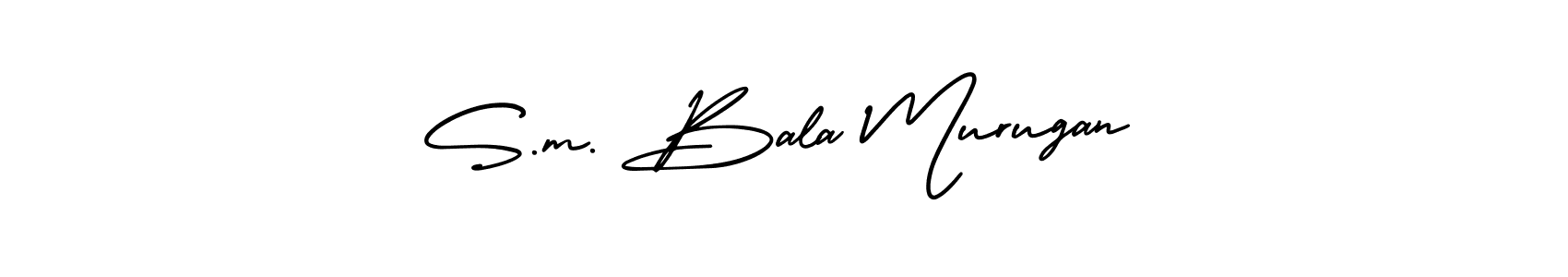 It looks lik you need a new signature style for name S.m. Bala Murugan. Design unique handwritten (AmerikaSignatureDemo-Regular) signature with our free signature maker in just a few clicks. S.m. Bala Murugan signature style 3 images and pictures png