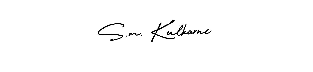 if you are searching for the best signature style for your name S.m. Kulkarni. so please give up your signature search. here we have designed multiple signature styles  using AmerikaSignatureDemo-Regular. S.m. Kulkarni signature style 3 images and pictures png