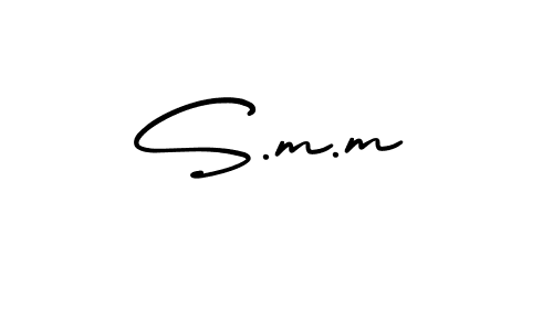 How to make S.m.m signature? AmerikaSignatureDemo-Regular is a professional autograph style. Create handwritten signature for S.m.m name. S.m.m signature style 3 images and pictures png