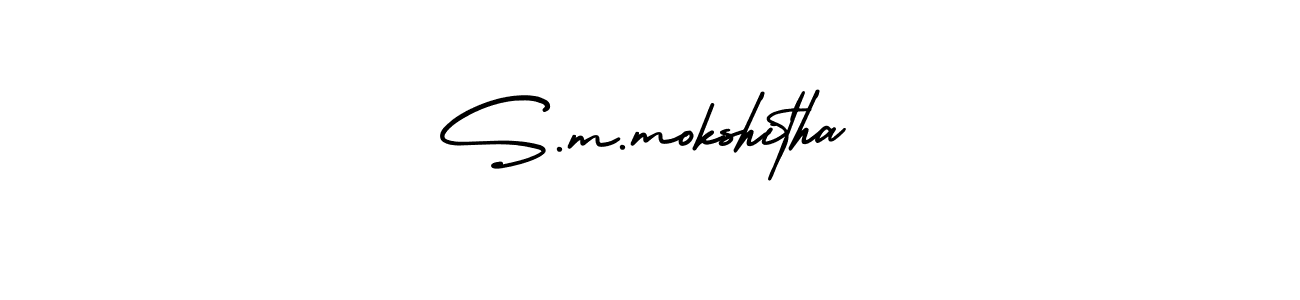 Make a short S.m.mokshitha signature style. Manage your documents anywhere anytime using AmerikaSignatureDemo-Regular. Create and add eSignatures, submit forms, share and send files easily. S.m.mokshitha signature style 3 images and pictures png