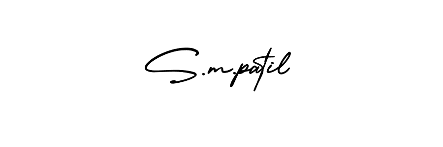 Make a beautiful signature design for name S.m.patil. With this signature (AmerikaSignatureDemo-Regular) style, you can create a handwritten signature for free. S.m.patil signature style 3 images and pictures png