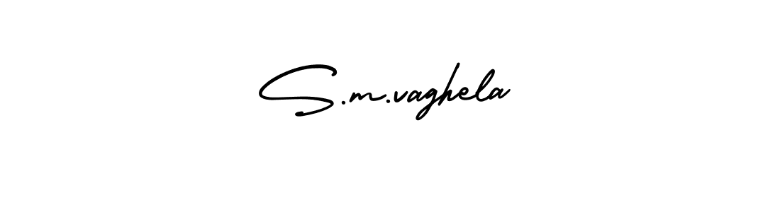 Use a signature maker to create a handwritten signature online. With this signature software, you can design (AmerikaSignatureDemo-Regular) your own signature for name S.m.vaghela. S.m.vaghela signature style 3 images and pictures png