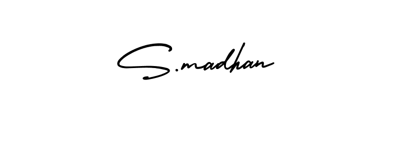 How to Draw S.madhan signature style? AmerikaSignatureDemo-Regular is a latest design signature styles for name S.madhan. S.madhan signature style 3 images and pictures png