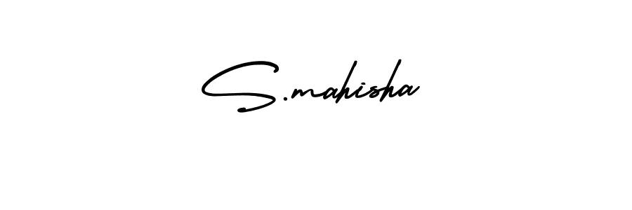 Make a beautiful signature design for name S.mahisha. With this signature (AmerikaSignatureDemo-Regular) style, you can create a handwritten signature for free. S.mahisha signature style 3 images and pictures png