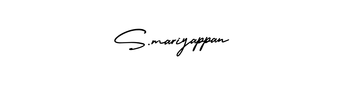 Use a signature maker to create a handwritten signature online. With this signature software, you can design (AmerikaSignatureDemo-Regular) your own signature for name S.mariyappan. S.mariyappan signature style 3 images and pictures png