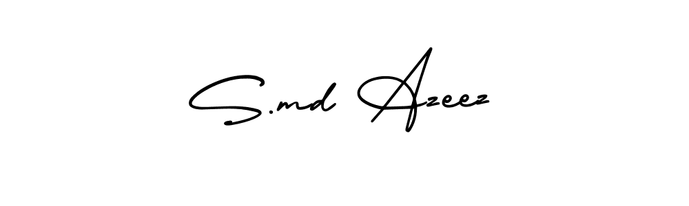 Create a beautiful signature design for name S.md Azeez. With this signature (AmerikaSignatureDemo-Regular) fonts, you can make a handwritten signature for free. S.md Azeez signature style 3 images and pictures png