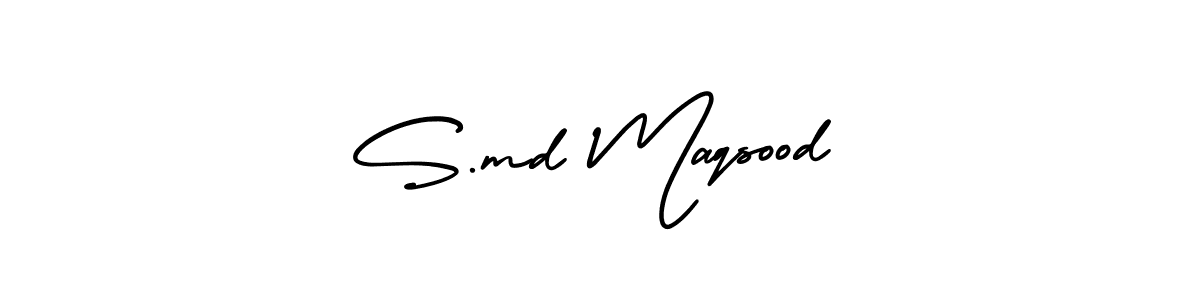 How to make S.md Maqsood signature? AmerikaSignatureDemo-Regular is a professional autograph style. Create handwritten signature for S.md Maqsood name. S.md Maqsood signature style 3 images and pictures png